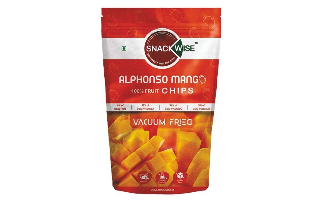 Snack Wise Alphonso Mango Chips (Vacuum Fried)   Pack  30 grams